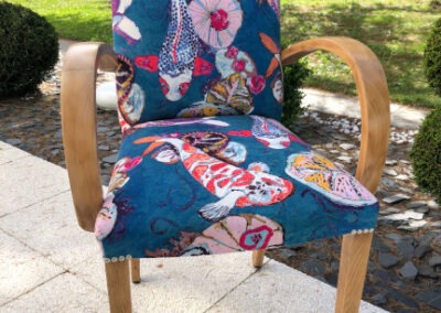 bridge tissu poisson bleu