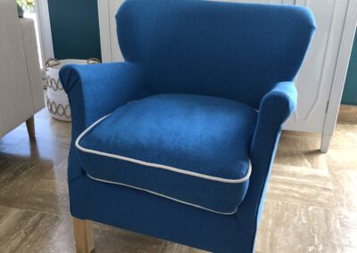 fauteuil bleu