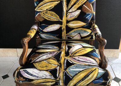 fauteuil ancien tissu lalie design